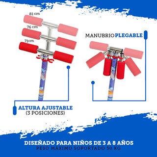Foto 7 | Scooter Guevara Sports Infantil Azul Plegable y Ajustable con 2 Ruedas y Luz Led