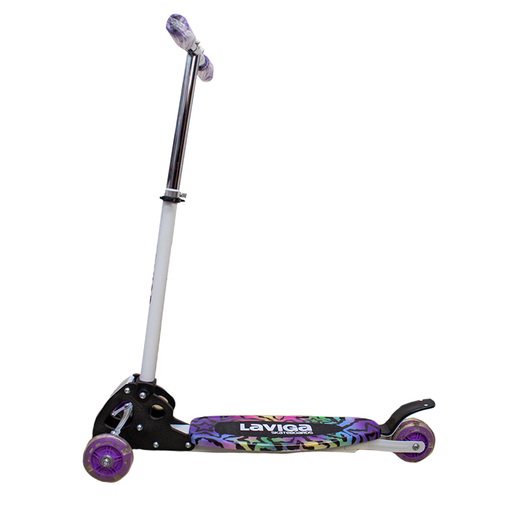 Scooter Patín Para Niños Con Luz Led Diseño Tie Dye