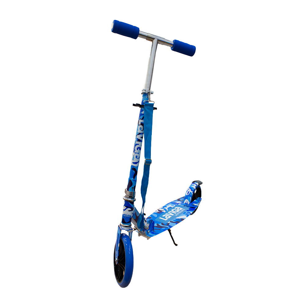 Scooter Plegable Patín Juvenil Diseño Camuflaje Azul