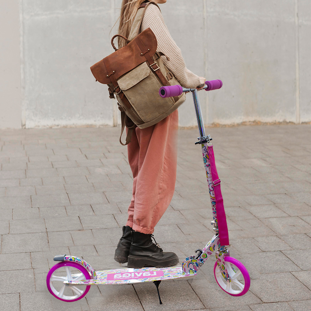 Foto 6 pulgar | Scooter Plegable Patín Juvenil Diseño Sctickers Color Rosa