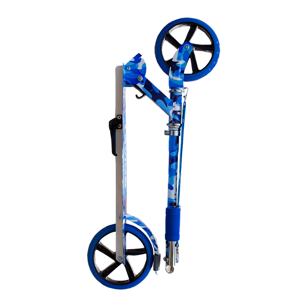 Foto 5 | Scooter Patín Plegable Juvenil Camuflaje Azul Con Accesorios Rojos
