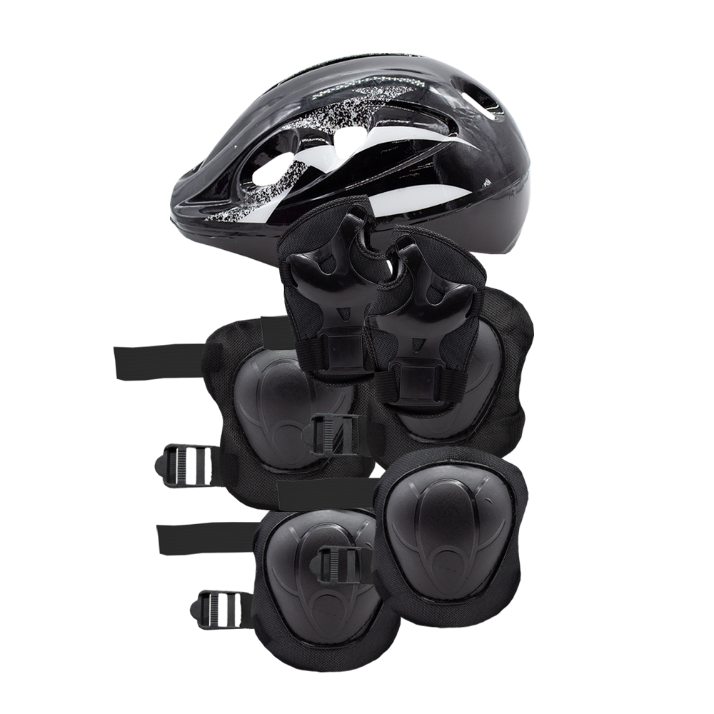Foto 5 pulgar | Scooter Patín Juvenil Diseño Calaveras Con Casco Y Protecciones Color Negro