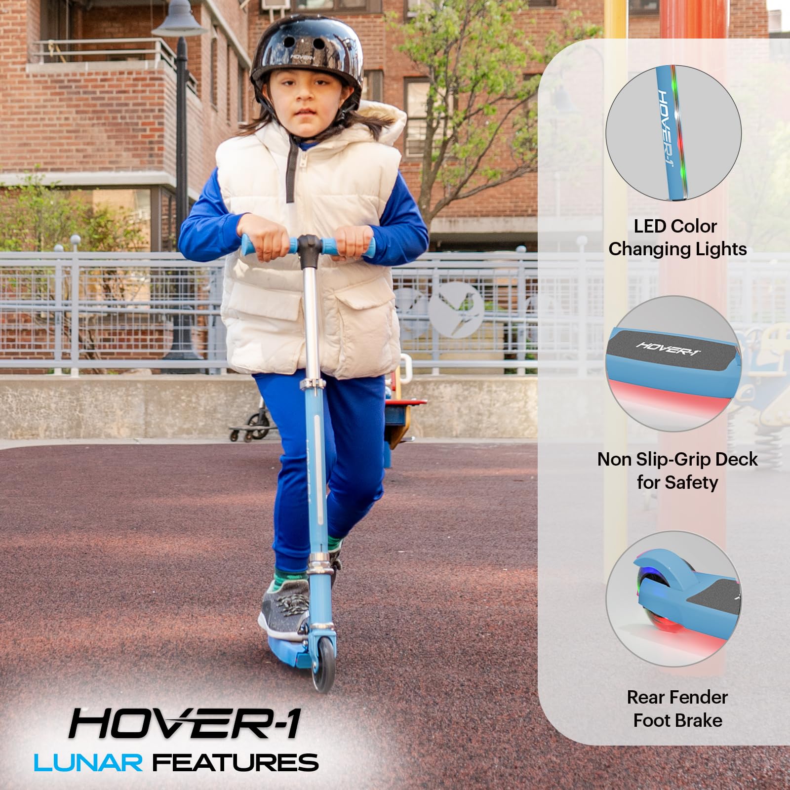 Foto 4 pulgar | Kick Scooter Hover-1 Lunar Kids Con Ruedas Con Iluminación Led - Venta Internacional.