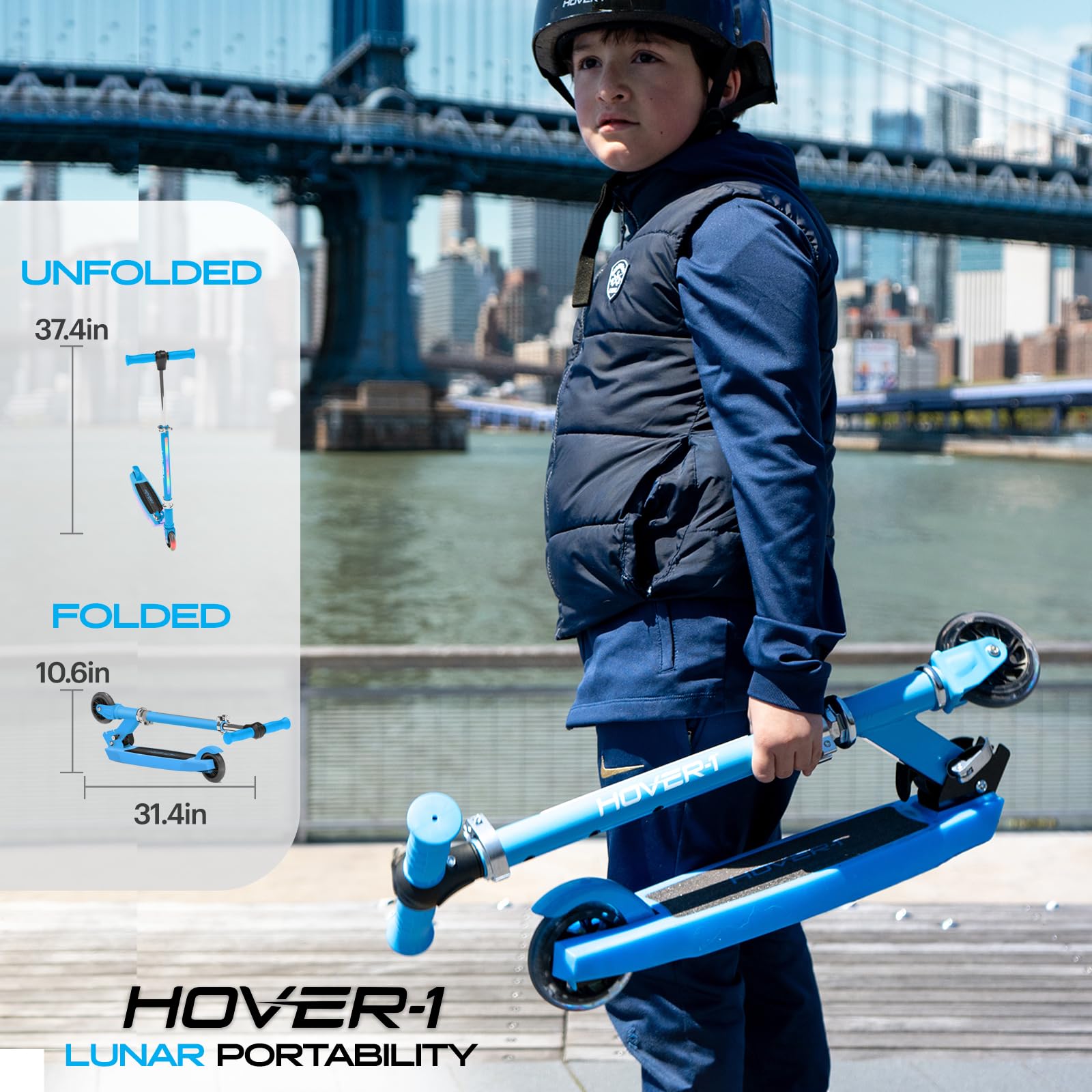 Foto 4 | Kick Scooter Hover-1 Lunar Kids Con Ruedas Con Iluminación Led - Venta Internacional.