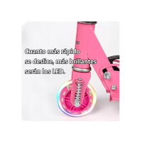Foto 2 | Patinete Infantil Plegable Ajustable De 3 Ruedas Con Luz Led Eo Safe Imports Esi-13060-1 Rosa