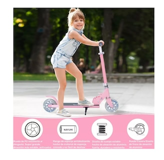Foto 3 | Monopatín Plegable Con Luces Para Niñas Belug Rosa