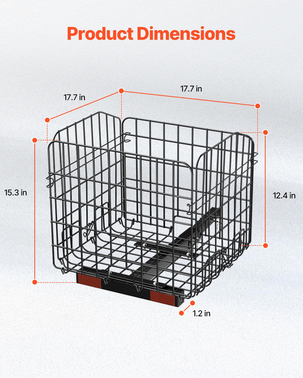 Foto 7 pulgar | Cesta Trasera Para Patinete Vevor, Con Alambre Metálico Plegable, 15 Kg De Capacidad - Venta Internacional.