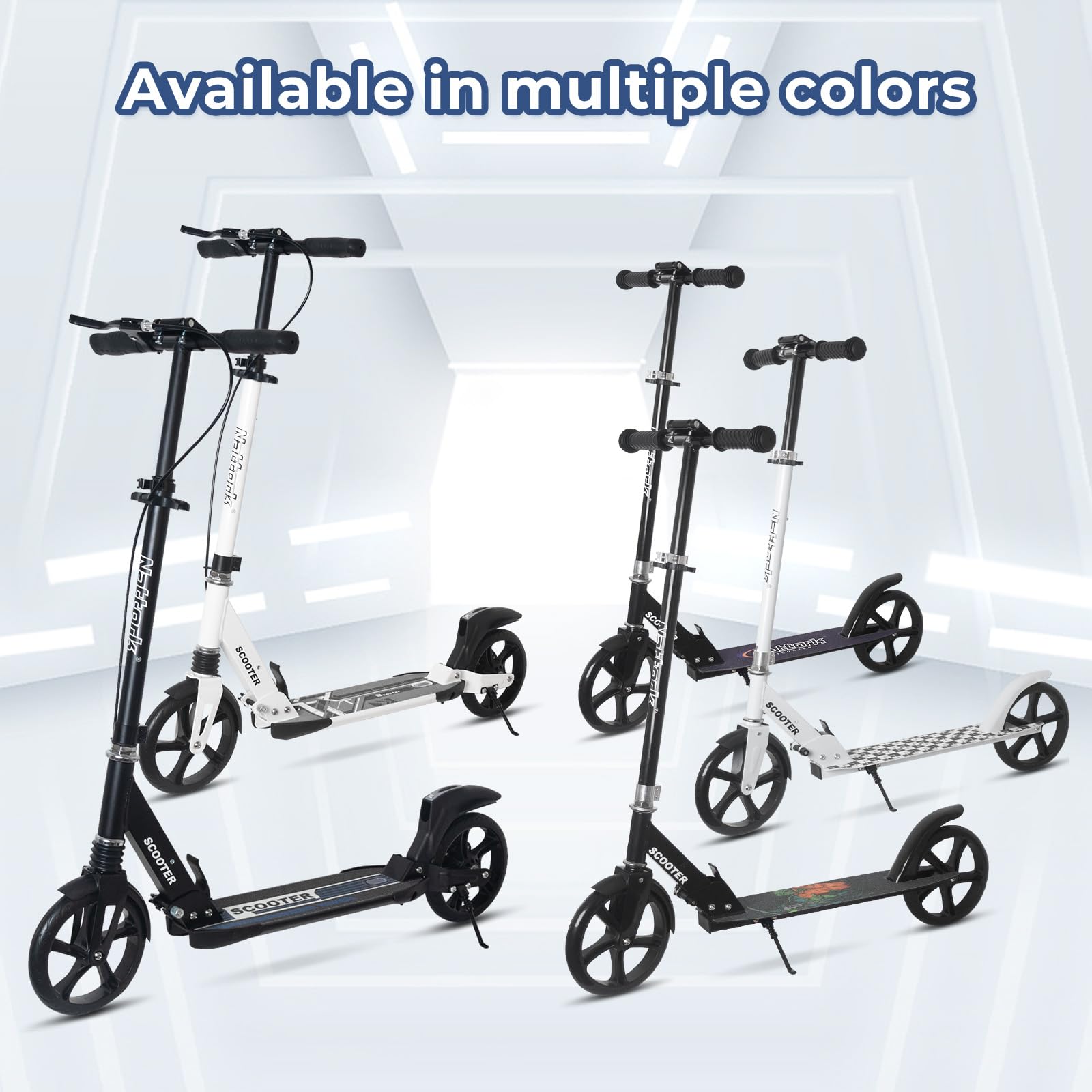 Foto 7 pulgar | Scooter Nattork Big Wheel Para Niños De 8 A 12 Años Con Freno De Disco - Venta Internacional.