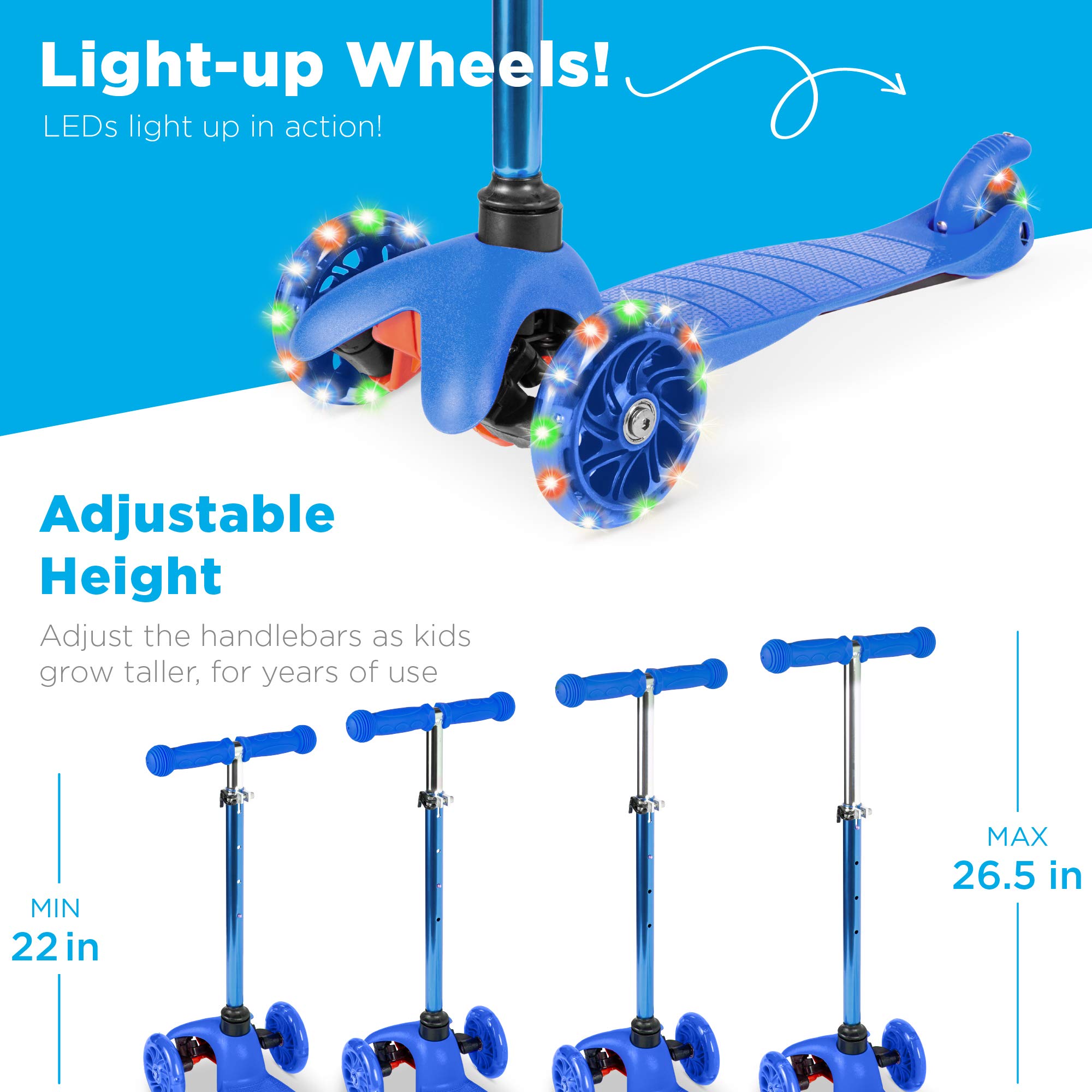 Foto 3 pulgar | Kick Scooter Best Choice Products Para Niños Con Ruedas Iluminadas - Venta Internacional.