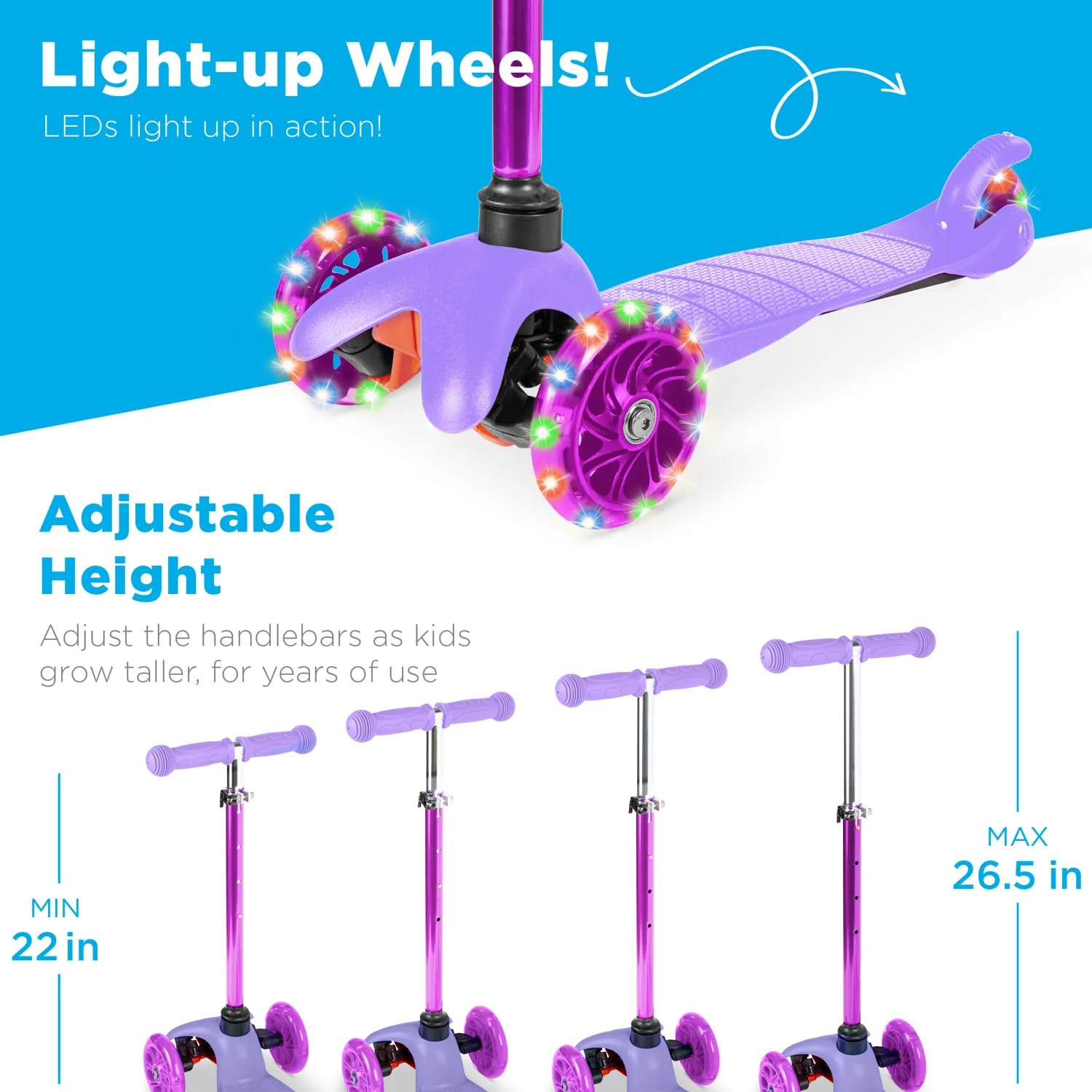 Foto 3 pulgar | Kick Scooter Best Choice Products Para Niños Con Ruedas Iluminadas - Venta Internacional.