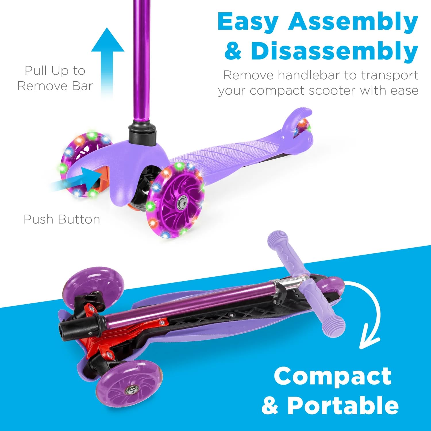 Foto 6 pulgar | Kick Scooter Best Choice Products Para Niños Con Ruedas Iluminadas - Venta Internacional.
