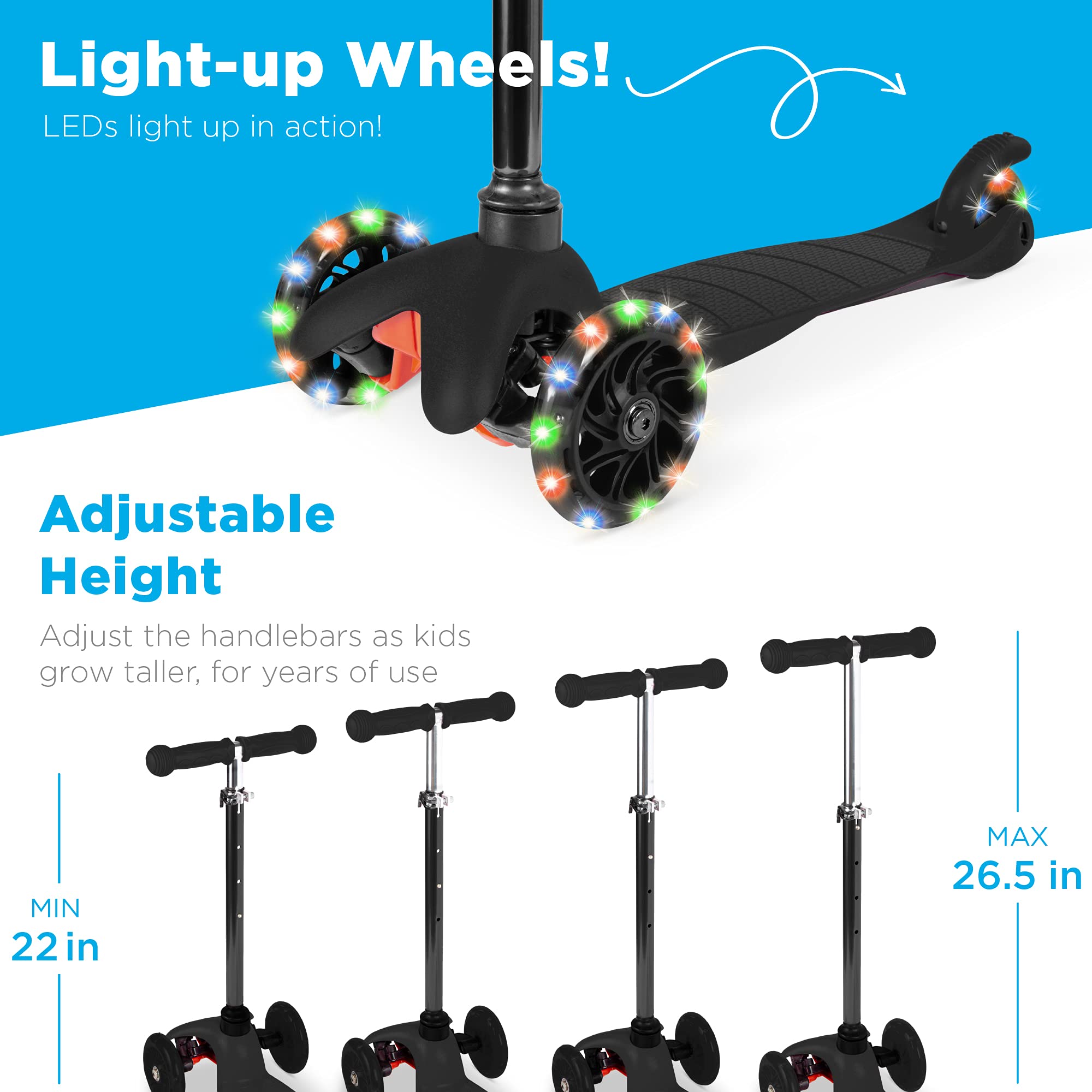 Foto 3 pulgar | Kick Scooter Best Choice Products Para Niños Con Ruedas Iluminadas - Venta Internacional.