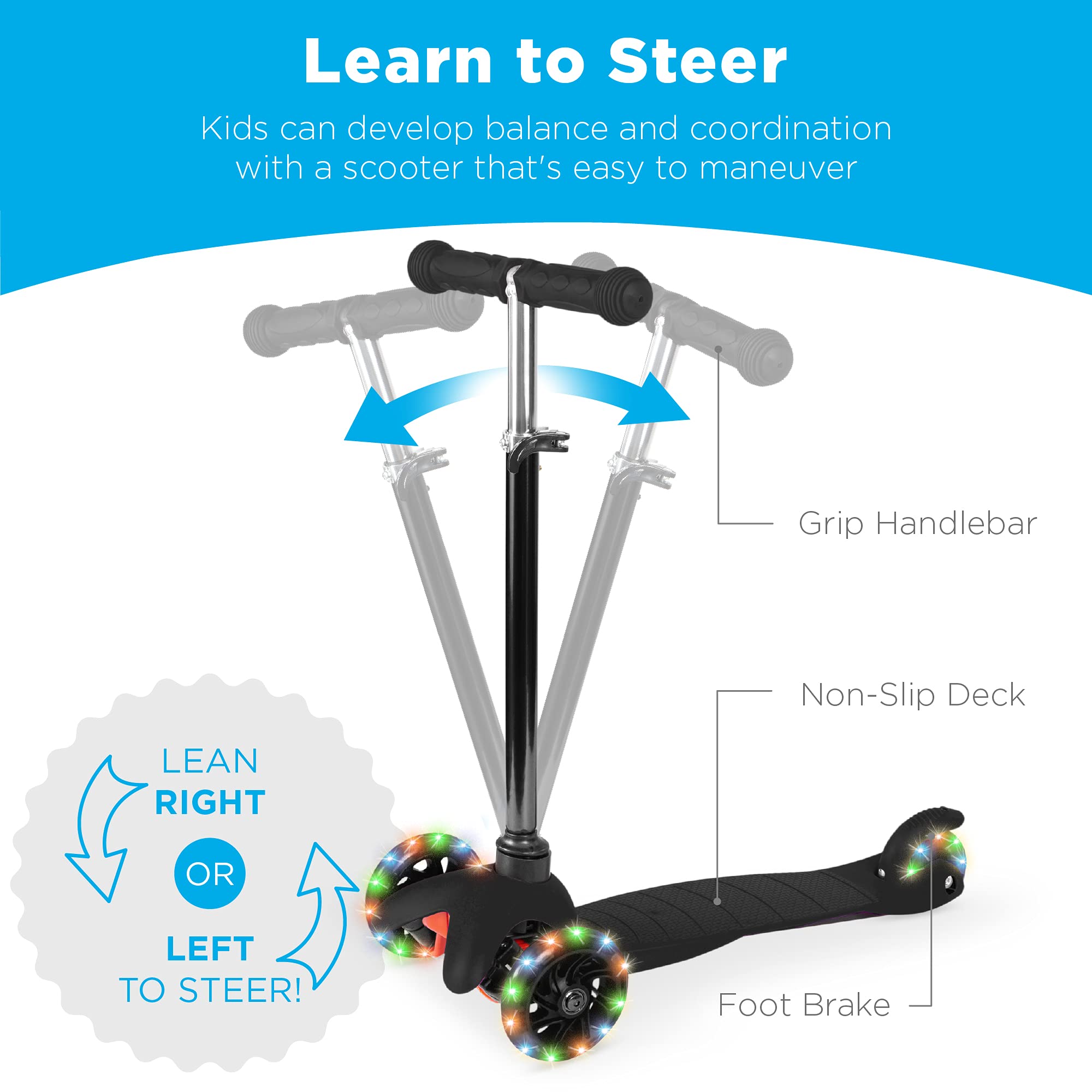 Foto 5 pulgar | Kick Scooter Best Choice Products Para Niños Con Ruedas Iluminadas - Venta Internacional.
