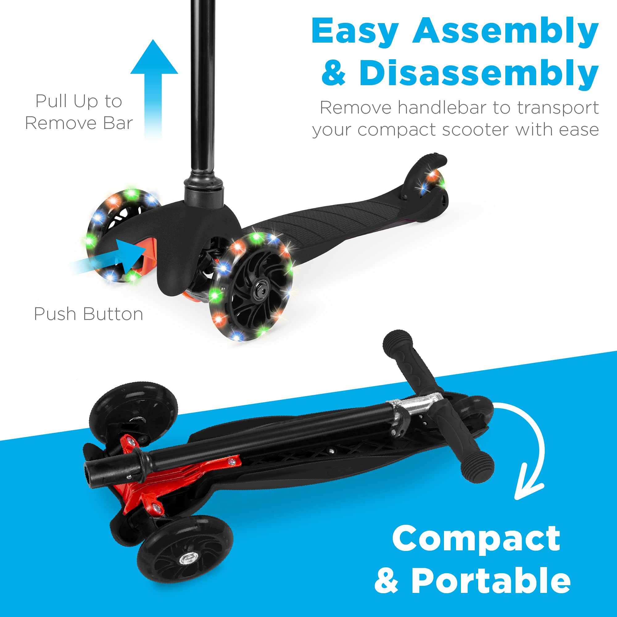 Foto 6 pulgar | Kick Scooter Best Choice Products Para Niños Con Ruedas Iluminadas - Venta Internacional.