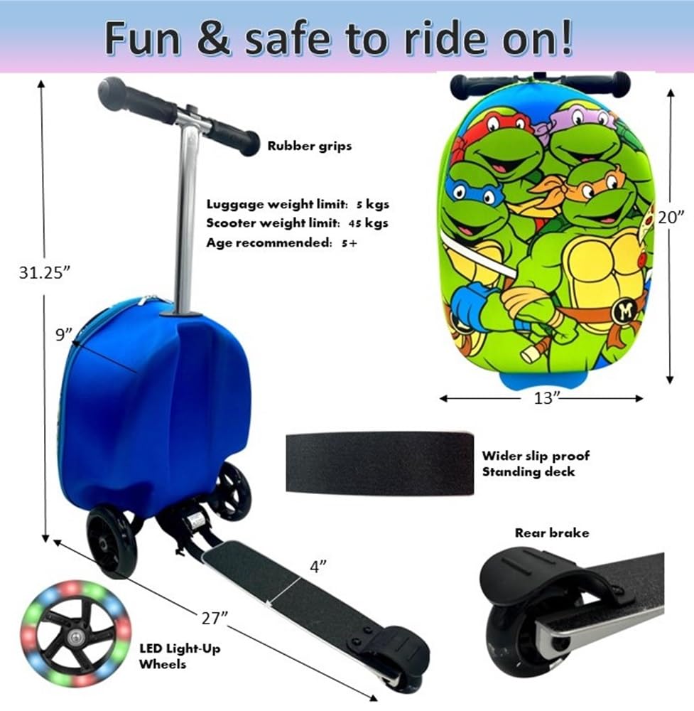 Foto 7 pulgar | Maleta Ride-on Scooter Fast Forward Con Licencia Para Niños De 18 Pulgadas - Venta Internacional.