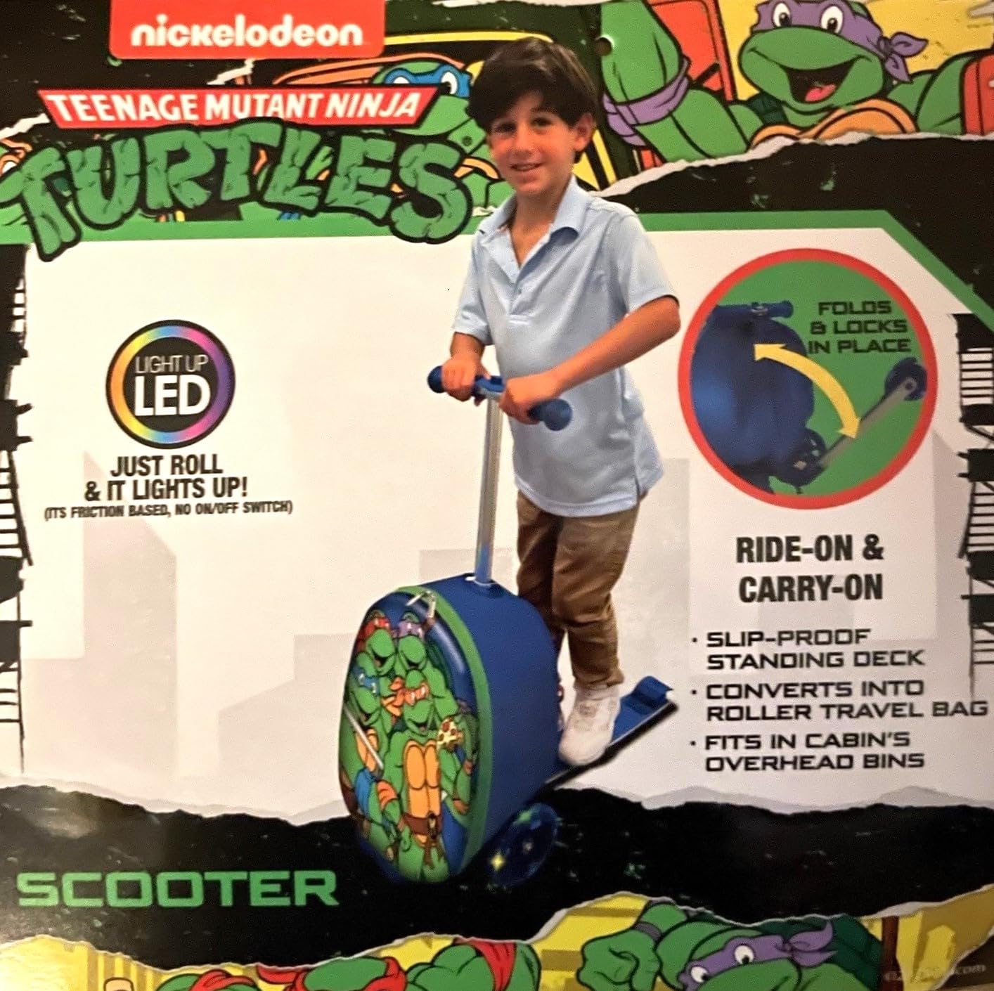 Foto 8 pulgar | Maleta Ride-on Scooter Fast Forward Con Licencia Para Niños De 18 Pulgadas - Venta Internacional.