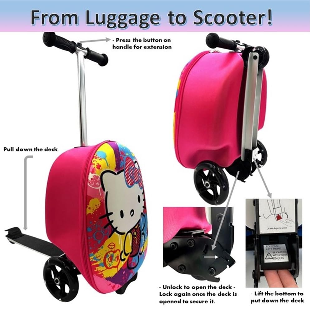 Foto 5 pulgar | Maleta Ride-on Scooter Fast Forward Con Licencia Para Niños De 18 Años - Venta Internacional.