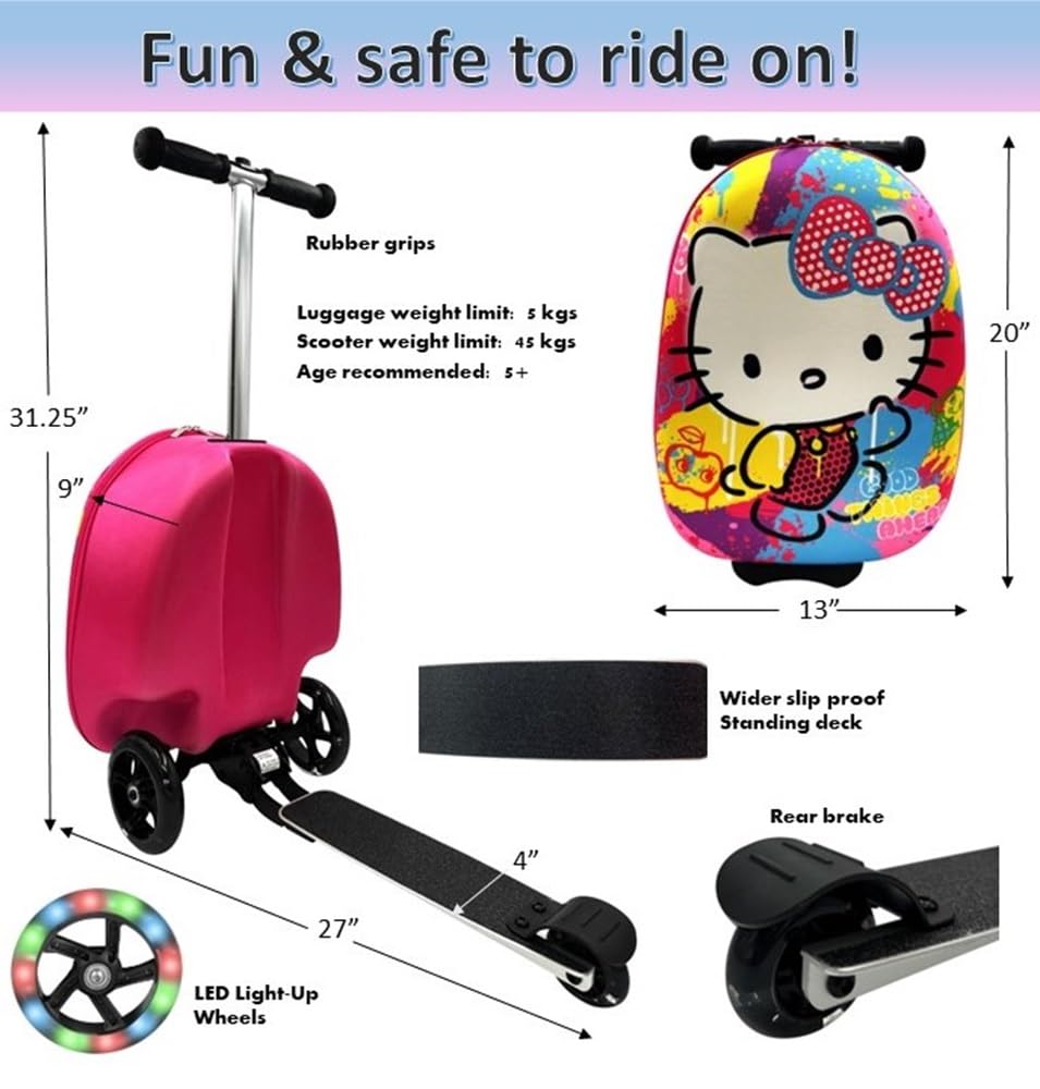 Foto 7 pulgar | Maleta Ride-on Scooter Fast Forward Con Licencia Para Niños De 18 Años - Venta Internacional.