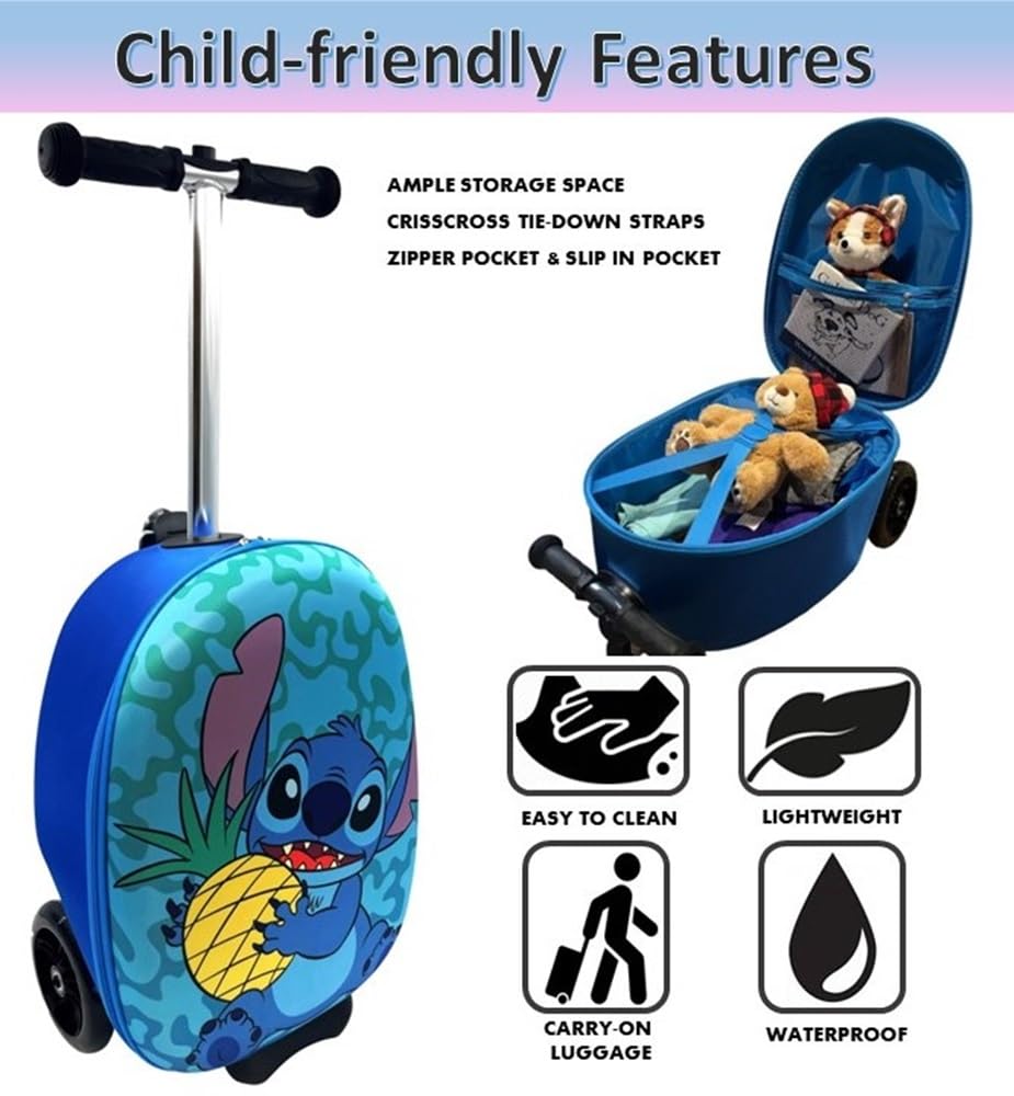 Foto 6 pulgar | Maleta Ride-on Scooter Fast Forward Con Licencia Para Niños De 18 Años - Venta Internacional.