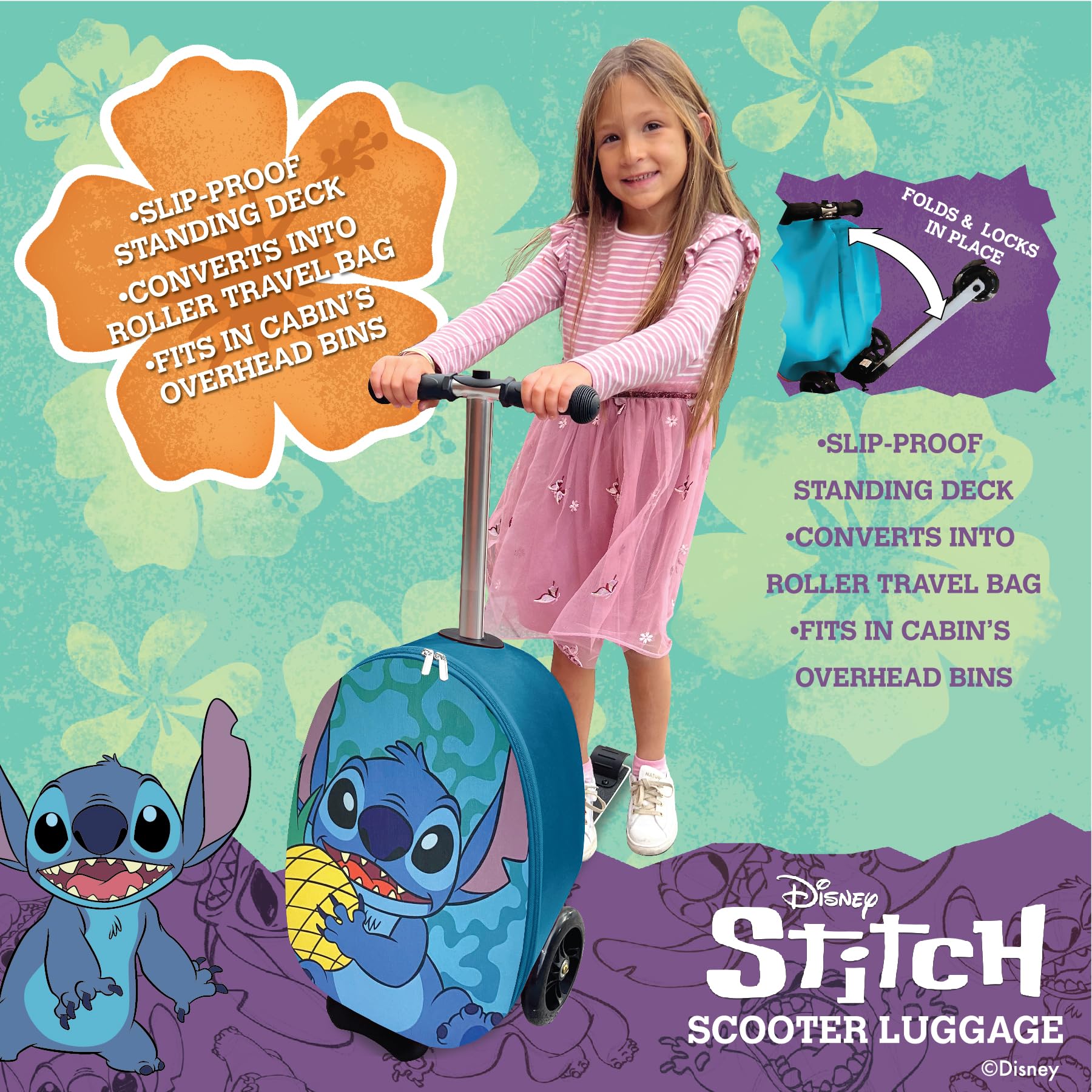 Foto 8 pulgar | Maleta Ride-on Scooter Fast Forward Con Licencia Para Niños De 18 Años - Venta Internacional.