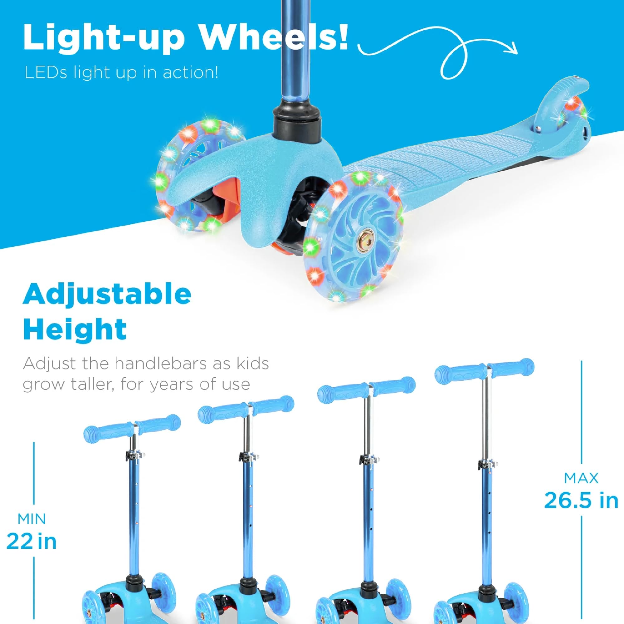 Foto 3 pulgar | Kick Scooter Best Choice Products Para Niños Con Ruedas Iluminadas - Venta Internacional.