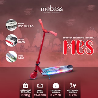 Foto 2 | Scooter Eléctrico Infantil Moboss Patín Mb8 Rojo