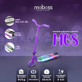 Foto 2 | Scooter Eléctrico Infantil Moboss Patín Mb8 Púrpura