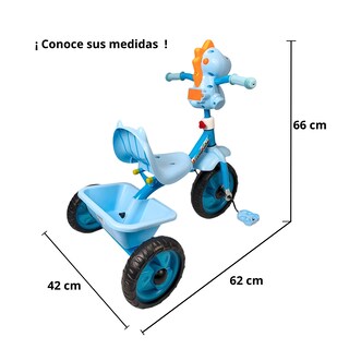 Foto 5 | Triciclo Infantil Dinosaurio Con Luces Y Sonidos 3 A 5 Años - Azul