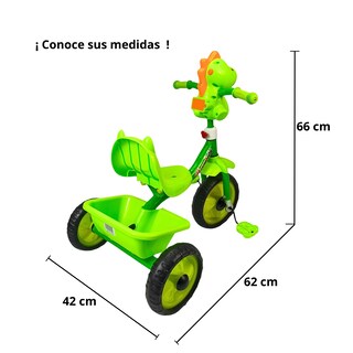 Foto 5 | Triciclo Infantil Dinosaurio Con Luces Y Sonidos 3 A 5 Años - Verde
