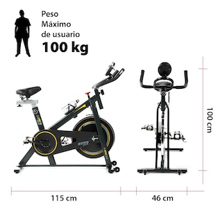 Foto 3 | Bicicleta Fija Stats Sports SS-06KSPIN color Negro Resistencia 6 kg