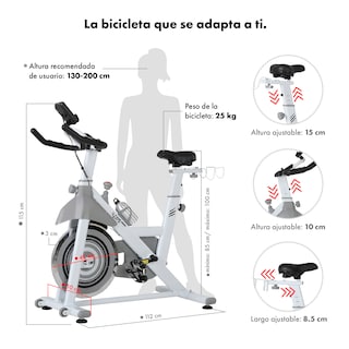 Foto 5 | Bicicleta Fija De Spinning Xtreme Life 20 Kg