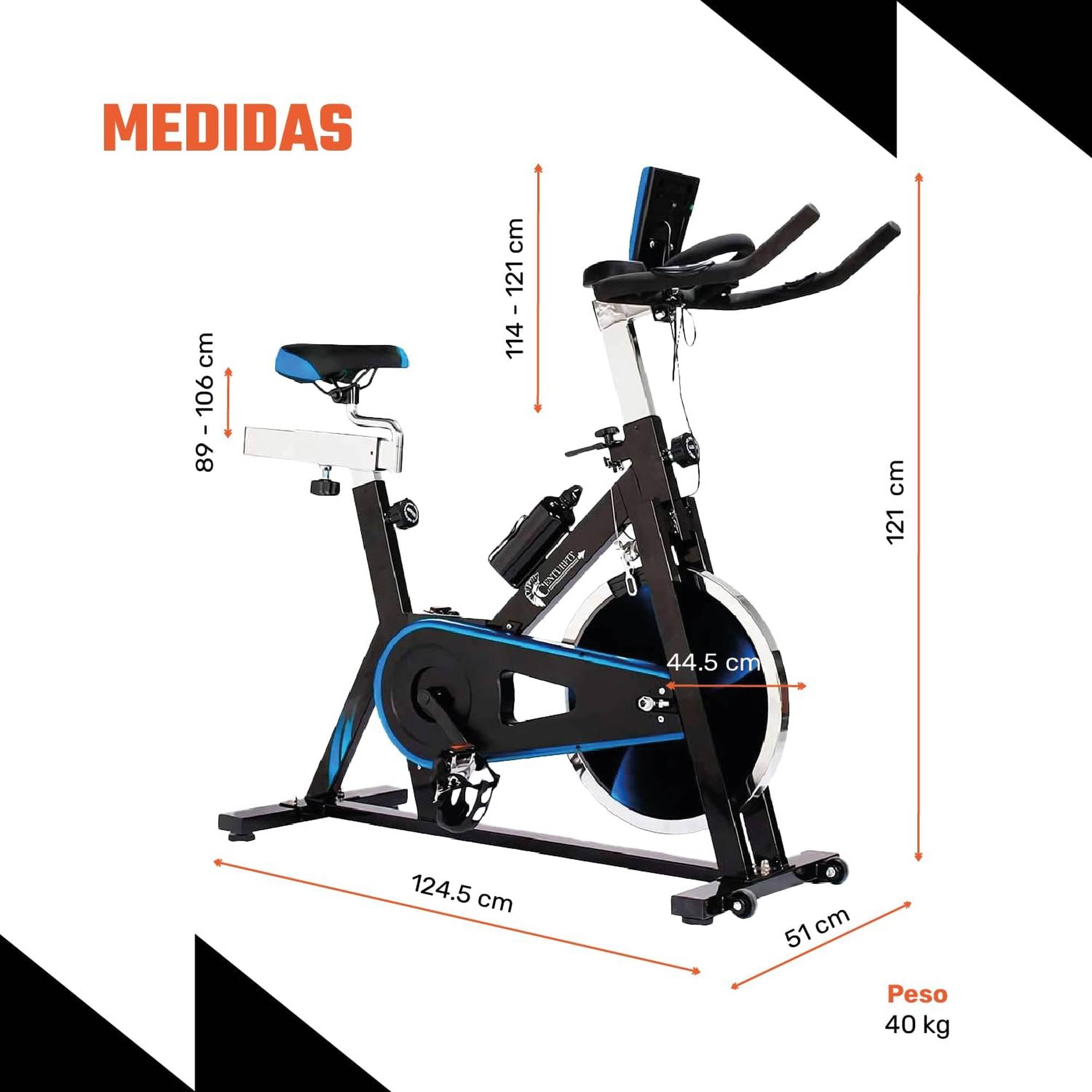 Foto 9 pulgar | Bicicleta Estatica Centurfit 18kg Profesional Uso Rudo Fija