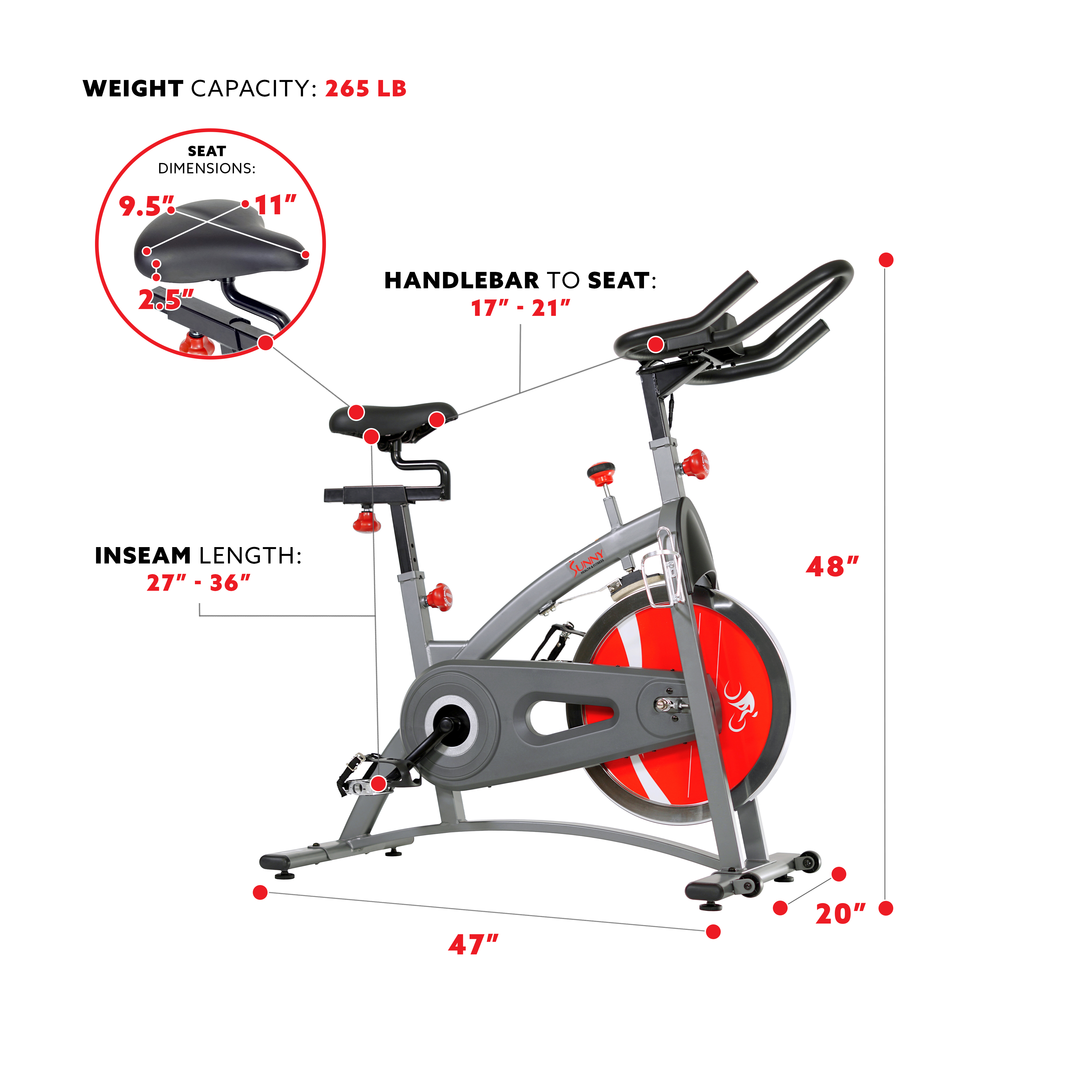 Foto 6 | Bicicleta De Ciclismo Interior Sunny Health - Con Correa