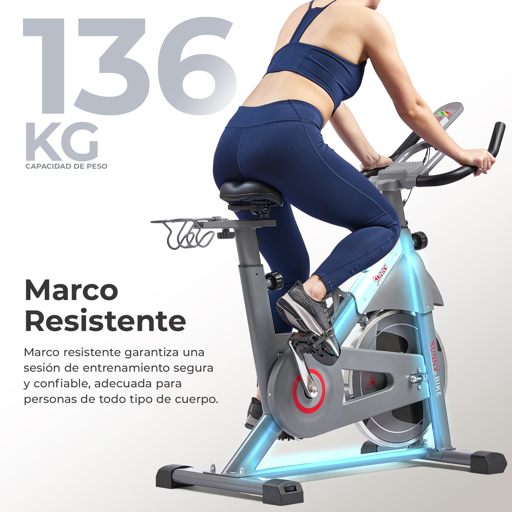 Foto 8 | Bicicleta Magnética Sunny Health - Resistencia Ajustable