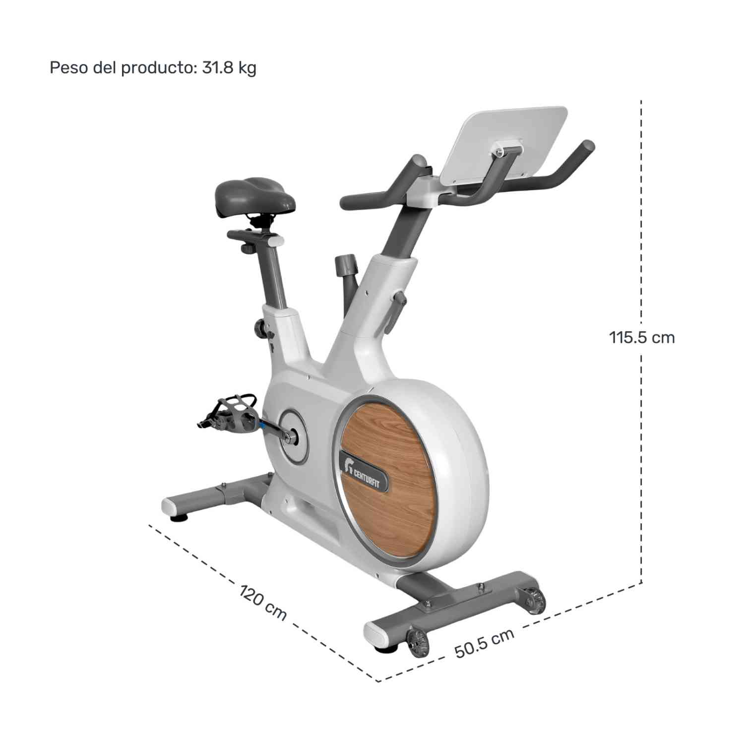 Foto 7 pulgar | Bicicleta Spinning Magnetica Estatica Disco De Resistencia Centurfit