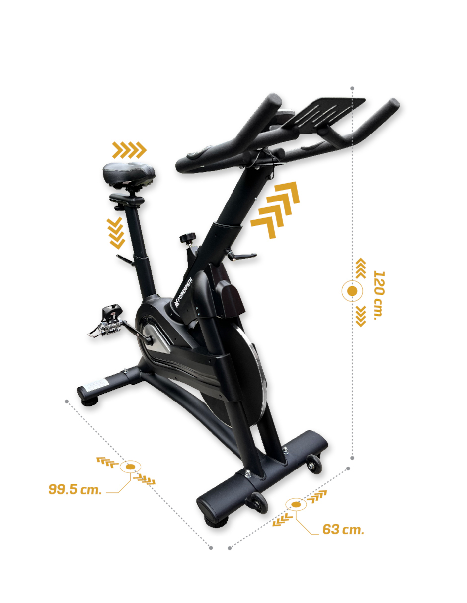 Foto 6 pulgar | POWERPATH Bicicleta Spinning Mod. OYSZZ13 de alta gama para gimnasio en casa, color negro