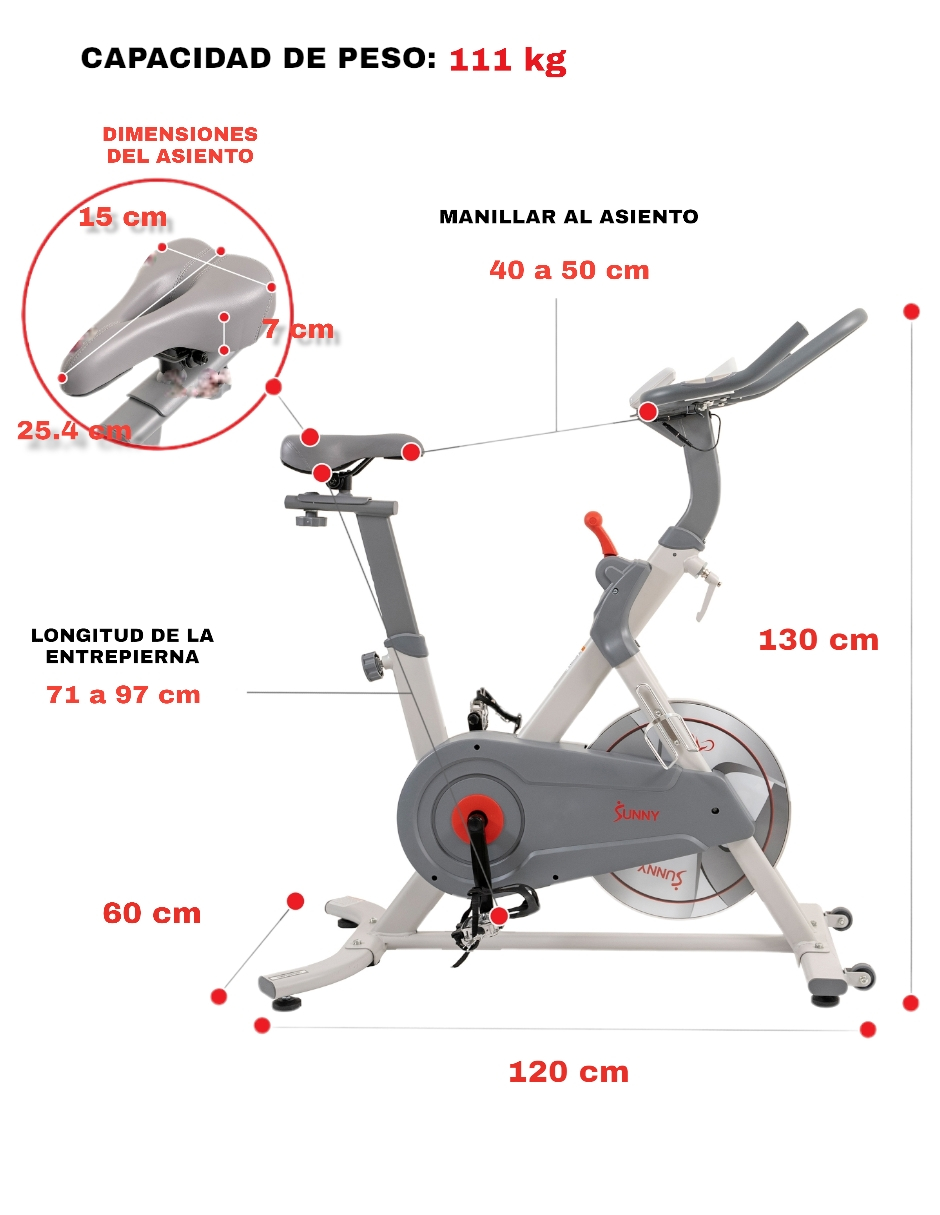 Foto 5 pulgar | Sunny Fitness Bicicleta Cycling Bike Pro Lite Banda Y Freno Magnético Sf-b1970