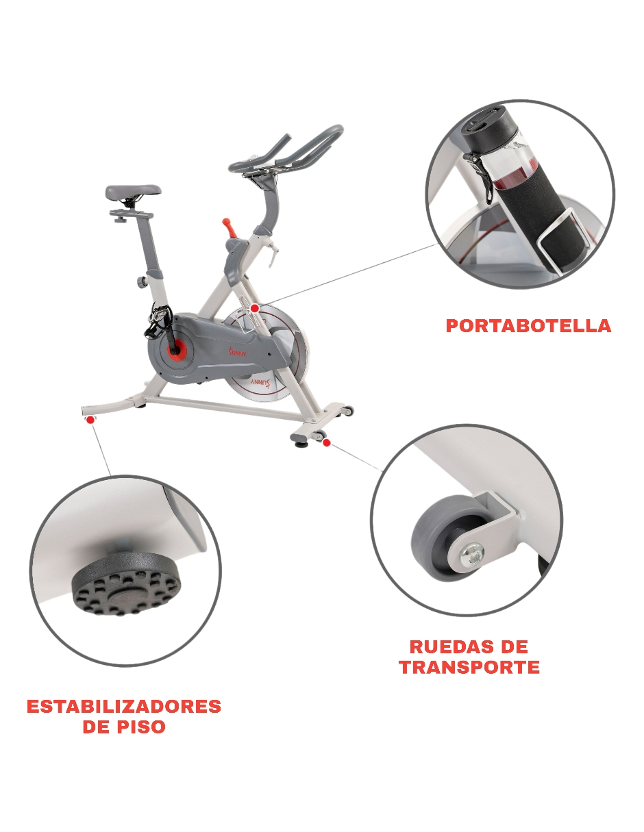 Foto 5 | Sunny Fitness Bicicleta Cycling Bike Pro Lite Banda Y Freno Magnético Sf-b1970