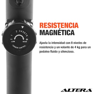 Foto 6 | Bicicleta Estacionaria Pedalite 8 Niveles Negra