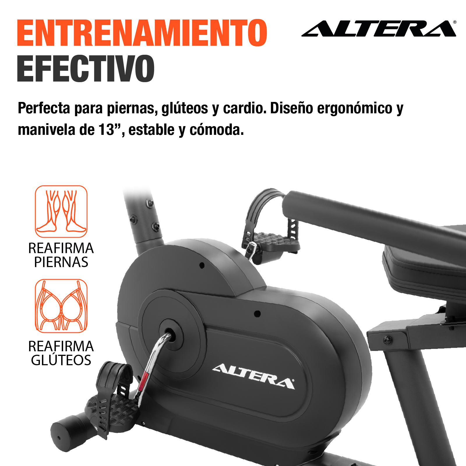 Foto 7 | Bicicleta Estacionaria Pedalite 8 Niveles Negra