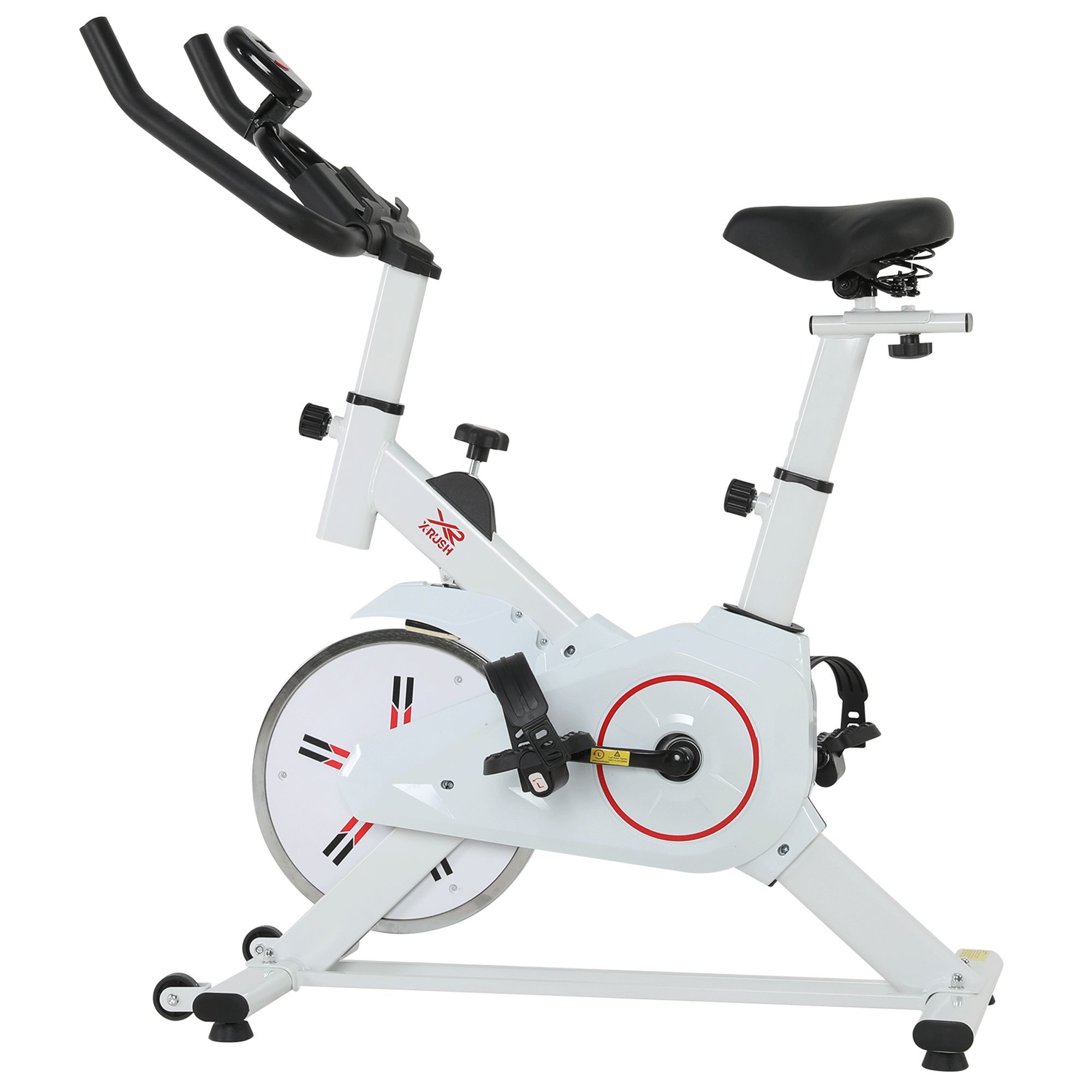 Bicicleta Fija X-rush Spinx 8 Kg Blanca – Compacta, Silenciosa Y Ajustable
