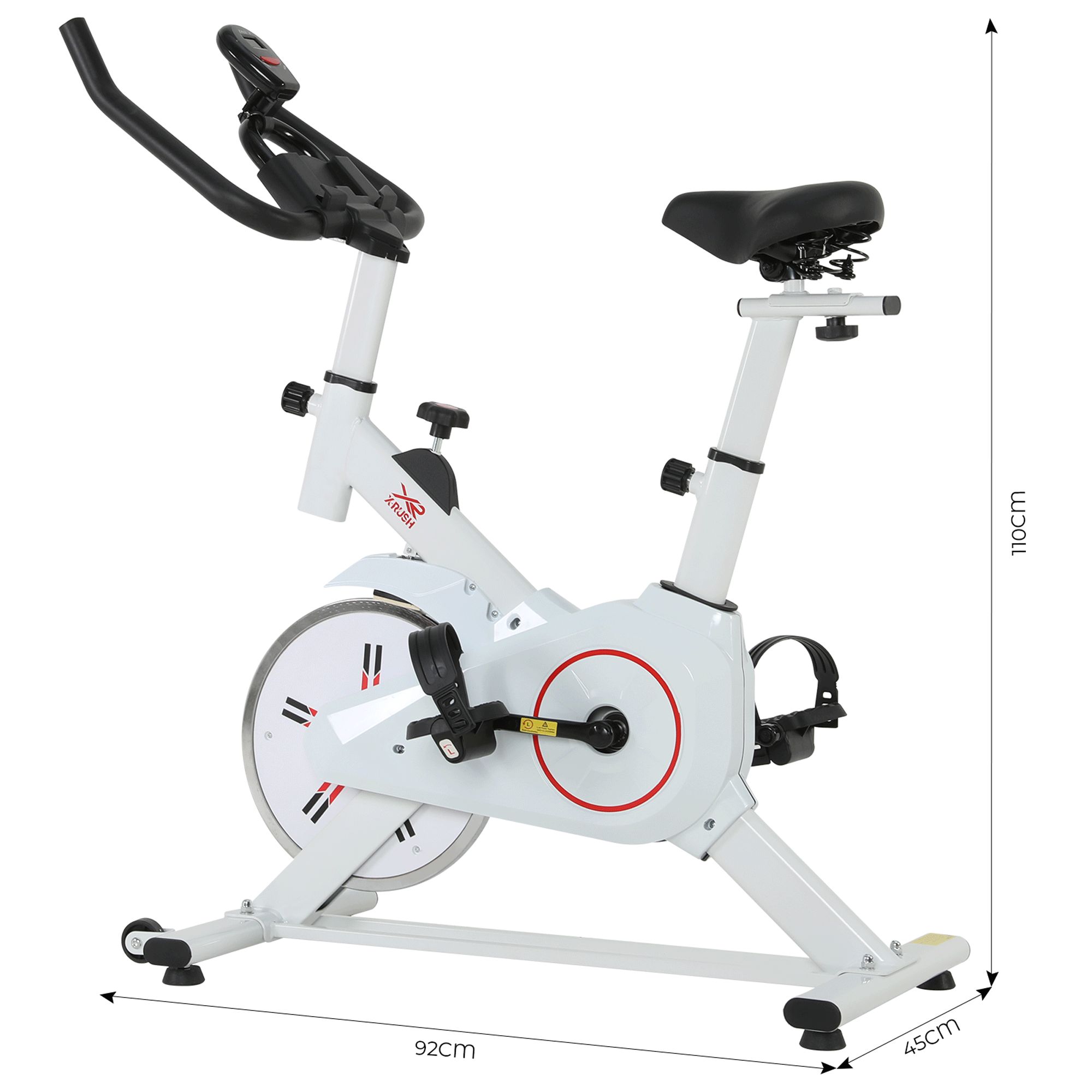 Foto 2 | Bicicleta Fija X-rush Spinx 8 Kg Blanca – Compacta, Silenciosa Y Ajustable