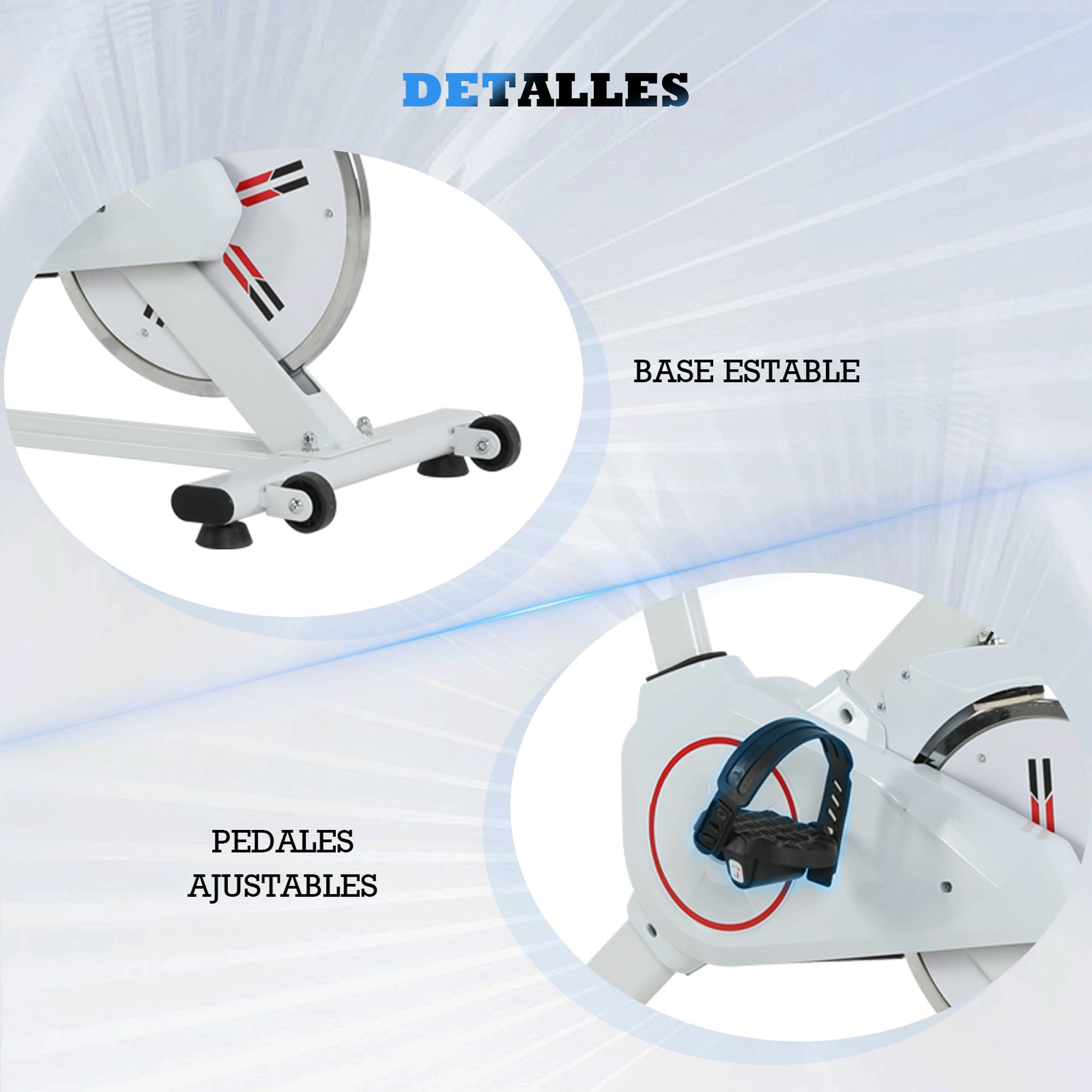 Foto 4 pulgar | Bicicleta Fija X-rush Spinx 8 Kg Blanca – Compacta, Silenciosa Y Ajustable