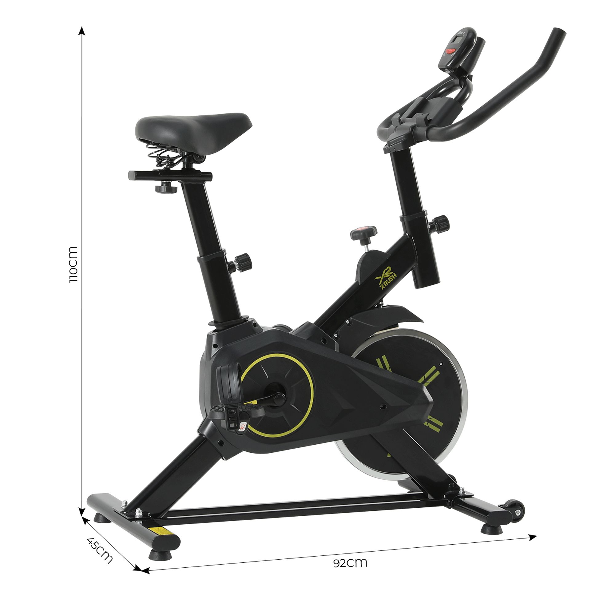 Foto 3 pulgar | Bicicleta Fija X-rush Spinx 8 Kg Negra – Compacta, Silenciosa Y Ajustable.