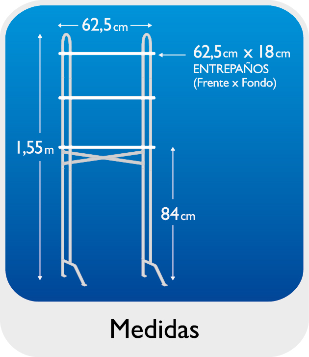 Foto 3 | Ahorra Espacio Para Baño Konekte 3 Repisas Organizador Rack Estante Sobre Sanitario