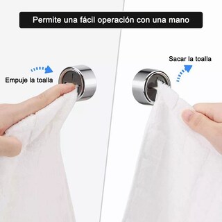 Foto 4 | Ganchos Organizadores Belug de Toalla Baño/Cocina Empujar Ganchos de Pared Gris