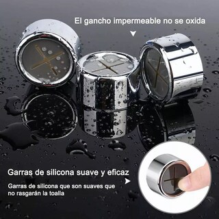 Foto 5 | Ganchos Organizadores Belug de Toalla Baño/Cocina Empujar Ganchos de Pared Gris