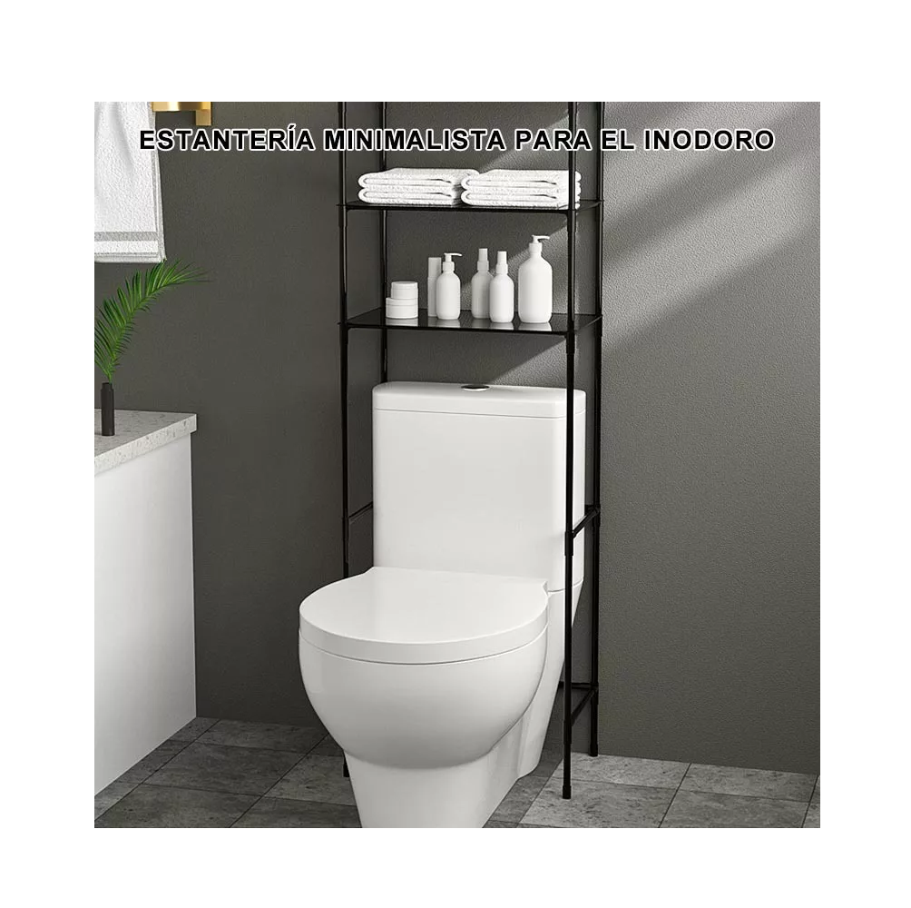 Foto 6 pulgar | Organizador Toallero BELUG Mueble Baño Rack Estante Sanitario Negro