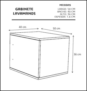 Foto 3 | Gabinete Flotante GAB-03-NM/EP color Negro para Baño