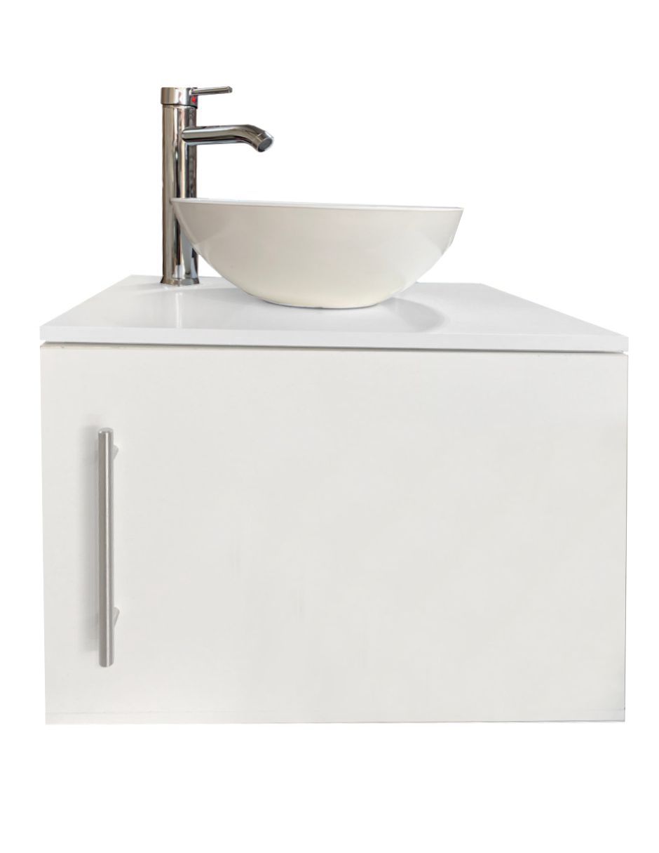 Foto 2 pulgar | Gabinete Flotante para Baño con Ovalín y Monomando Genérico GAB-03-OVALIN-BA color Blanco
